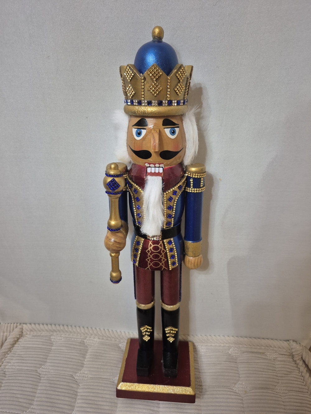 Decorative Nutcracker Soldier in Blue, Red & Gold